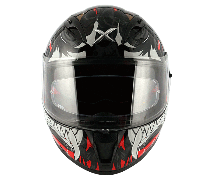 Destination Moto Axor STREET Okami Dull/Matt Black Grey Helmet