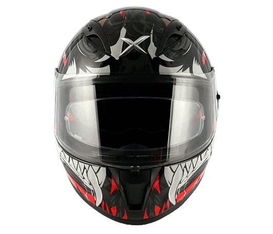 Destination Moto Axor STREET Okami Dull/Matt Black Grey Helmet