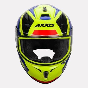 AXXIS Draken Gear Helmet Gloss Fluorescent Yellow Blue - Destination Moto