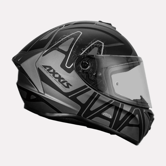 Destination Moto AXXIS DRAKEN S DEKERS MATT BLACK GREY HELMET