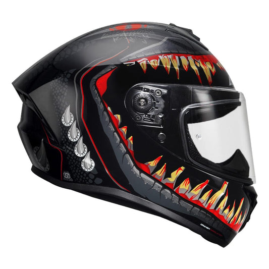 Destination Moto AXXIS DRAKEN S DESOLATION GLOSS BLACK RED HELMET