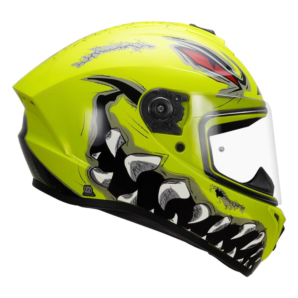 Destination Moto Axxis Draken S Forza Helmet Gloss Hi Viz Green
