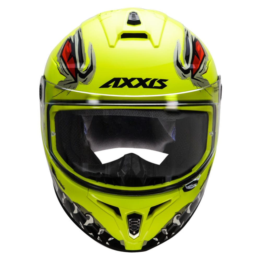 Destination Moto Axxis Draken S Forza Helmet Gloss Hi Viz Green