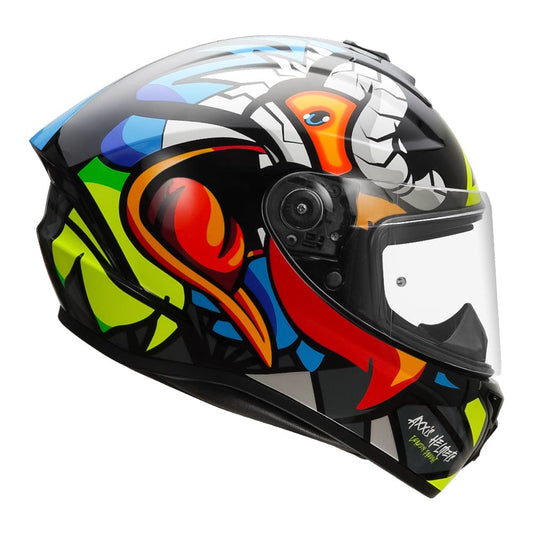 Destination Moto AXXIS DRAKEN S PARROT GLOSS BLACK HELMET