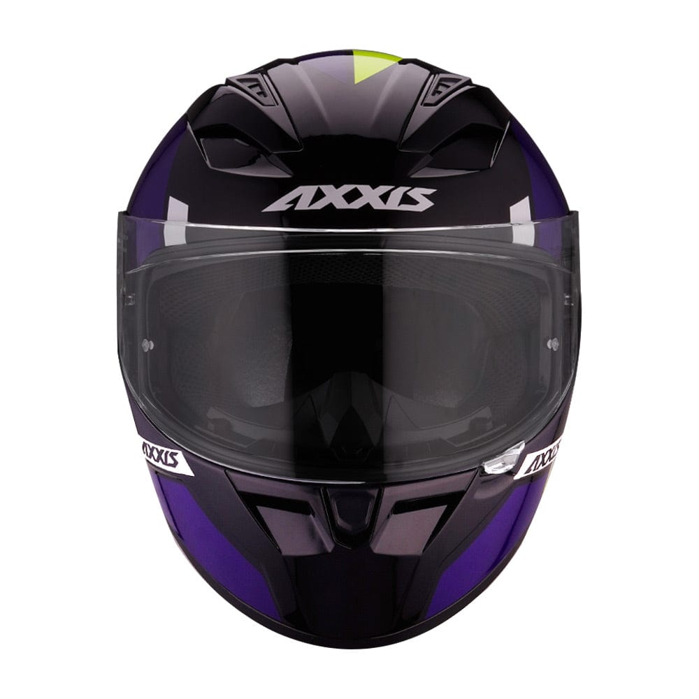 Destination Moto Axxis Segment Giga Gloss Black Blue Neon Helmet
