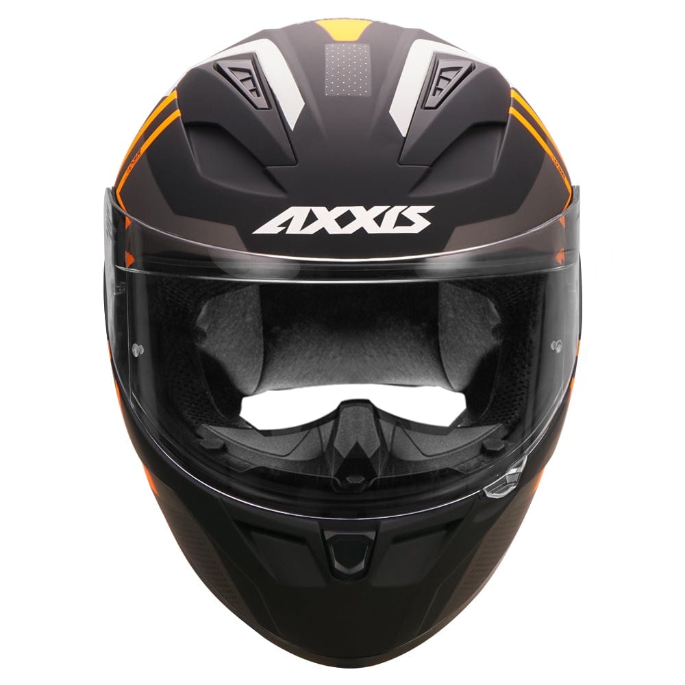 black and orange motorcycle helmets Axxis Segment Leders Black Grey Orange Motorcycle Helmet – Destination Moto