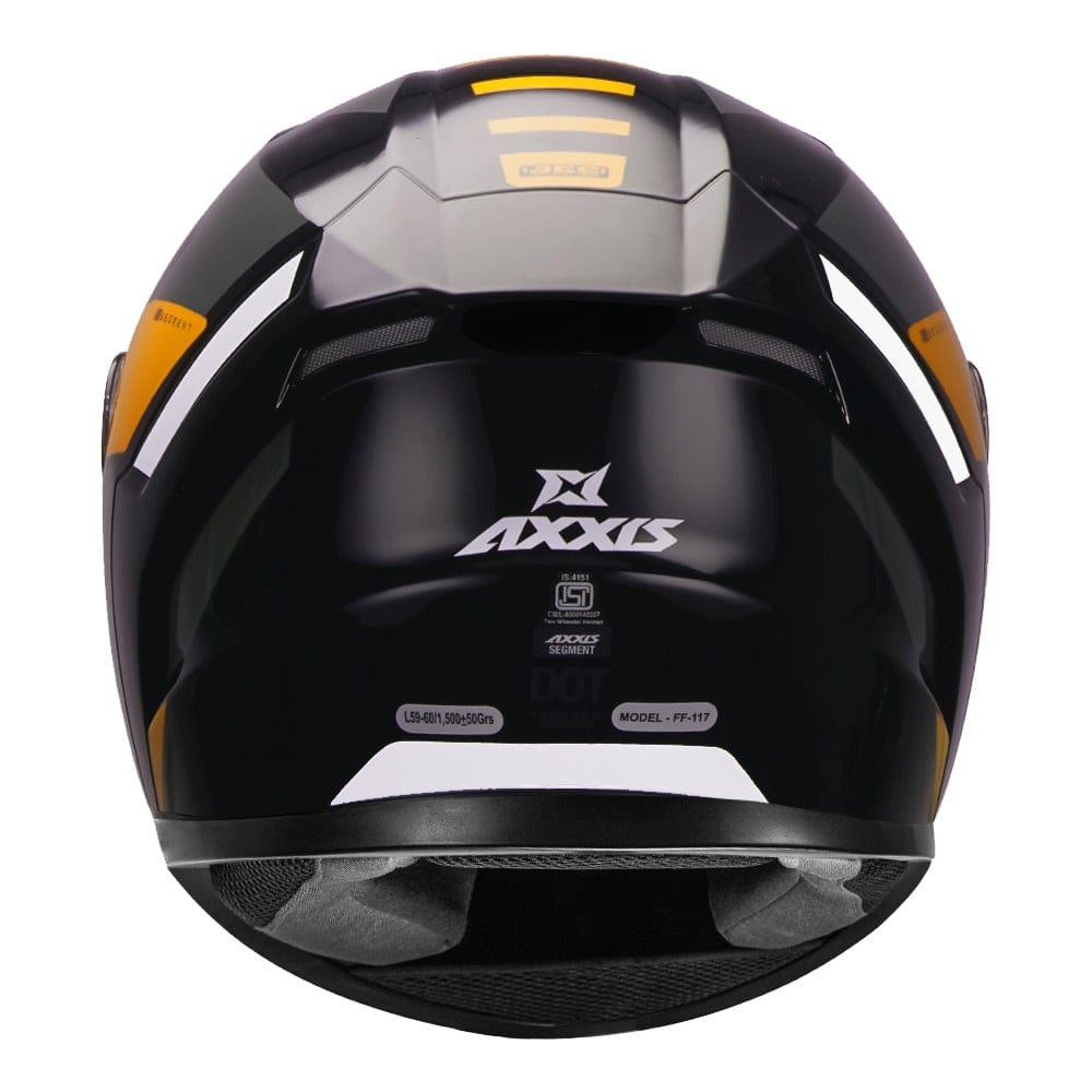 Destination Moto Axxis Segment Ocean Black Orange Motorcycle Helmet