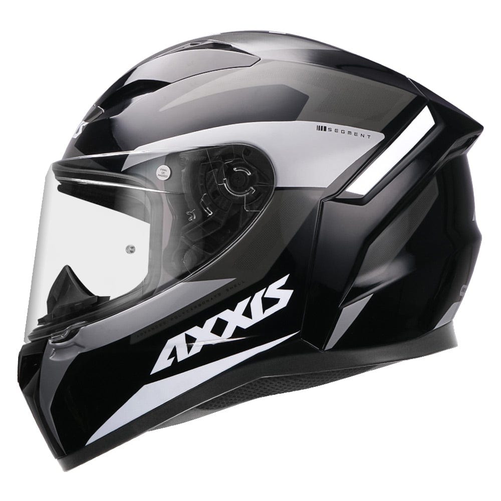 Destination Moto Axxis Segment Ocean Gloss Black Grey Motorcycle Helmet