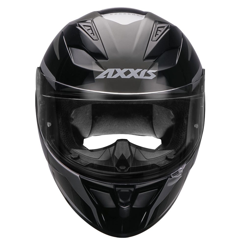 Destination Moto Axxis Segment Ocean Gloss Black Grey Motorcycle Helmet