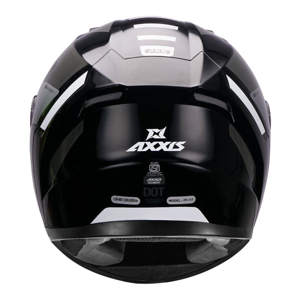 Destination Moto Axxis Segment Ocean Gloss Black Grey Motorcycle Helmet