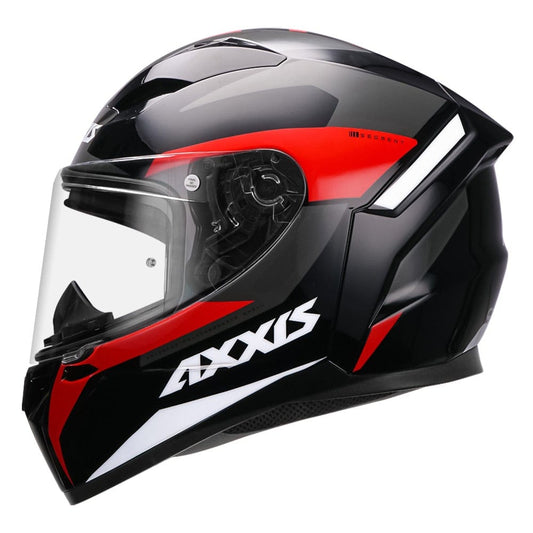 Destination Moto Axxis Segment Ocean Gloss Black Red Motorcycle Helmet