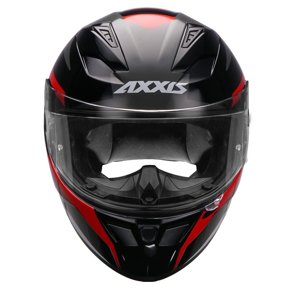 Destination Moto Axxis Segment Ocean Gloss Black Red Motorcycle Helmet