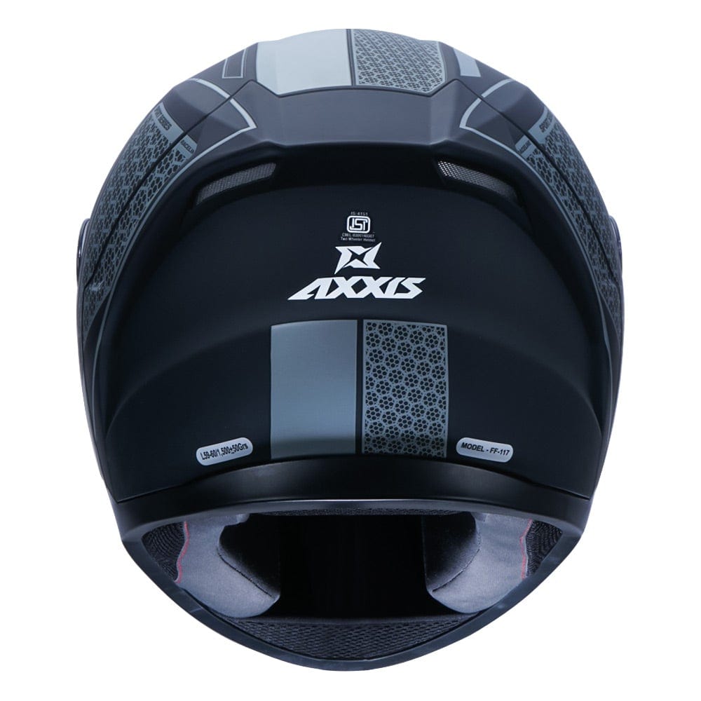 Destination Moto Axxis Segment Raceline Grey Motorcycle Helmet