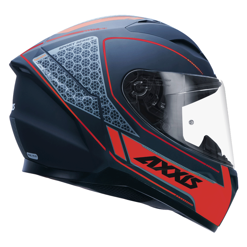 Destination Moto Axxis Segment Raceline Matt Black Red Motorcycle Helmet