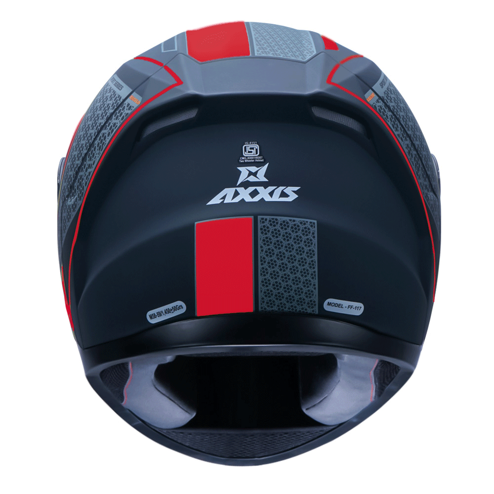 Destination Moto Axxis Segment Raceline Matt Black Red Motorcycle Helmet