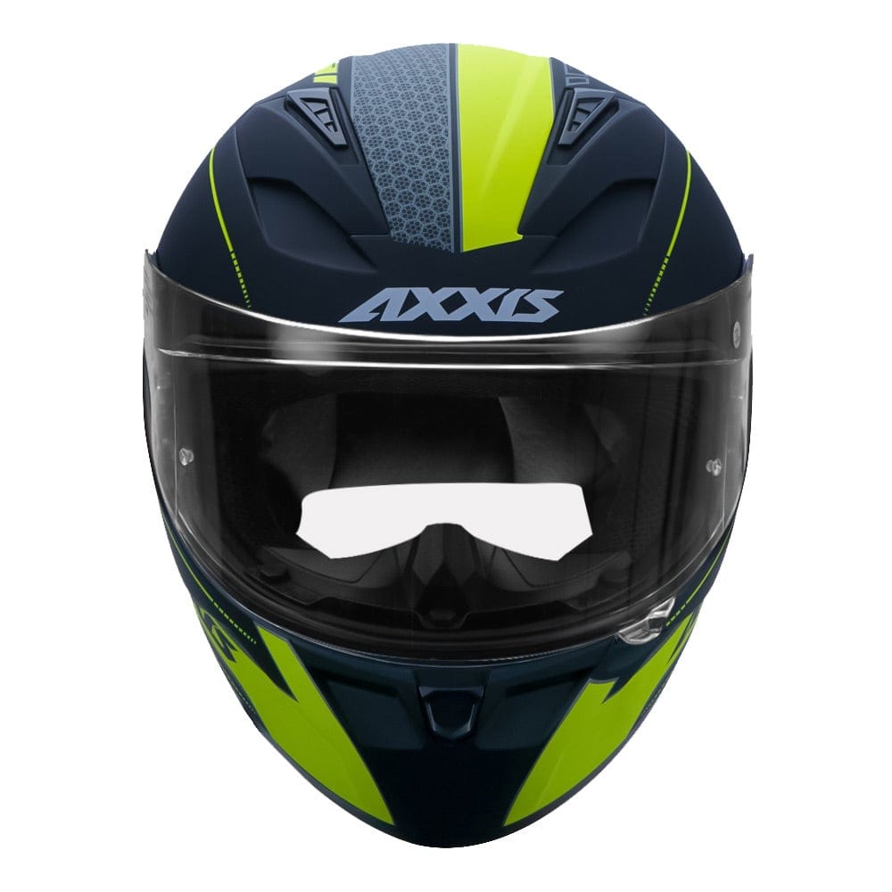 Destination Moto Axxis Segment Raceline Matt Fluorescent Green Motorcycle Helmet
