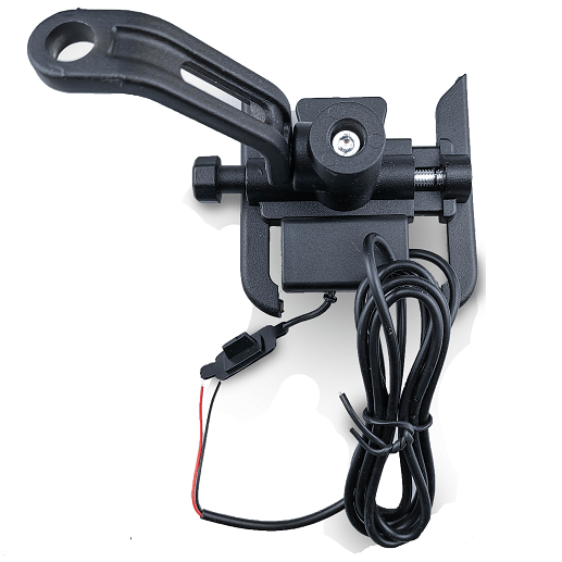 CNC Type Mobile Holder With Charger For Motorcycle - Destination Moto