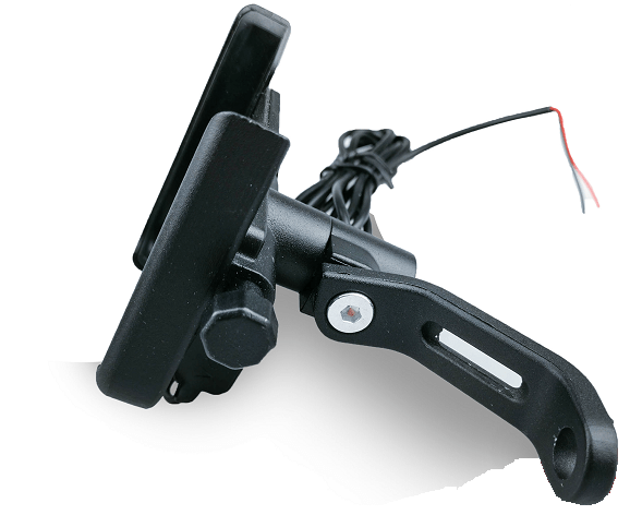 CNC Type Mobile Holder With Charger For Motorcycle - Destination Moto