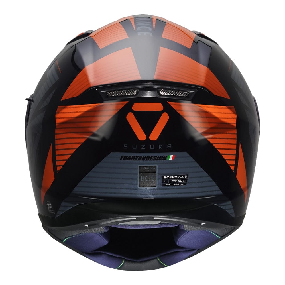 Destination Moto KORDA TOURANCE SUZUKA GLOSS BLACK ORANGE HELMET