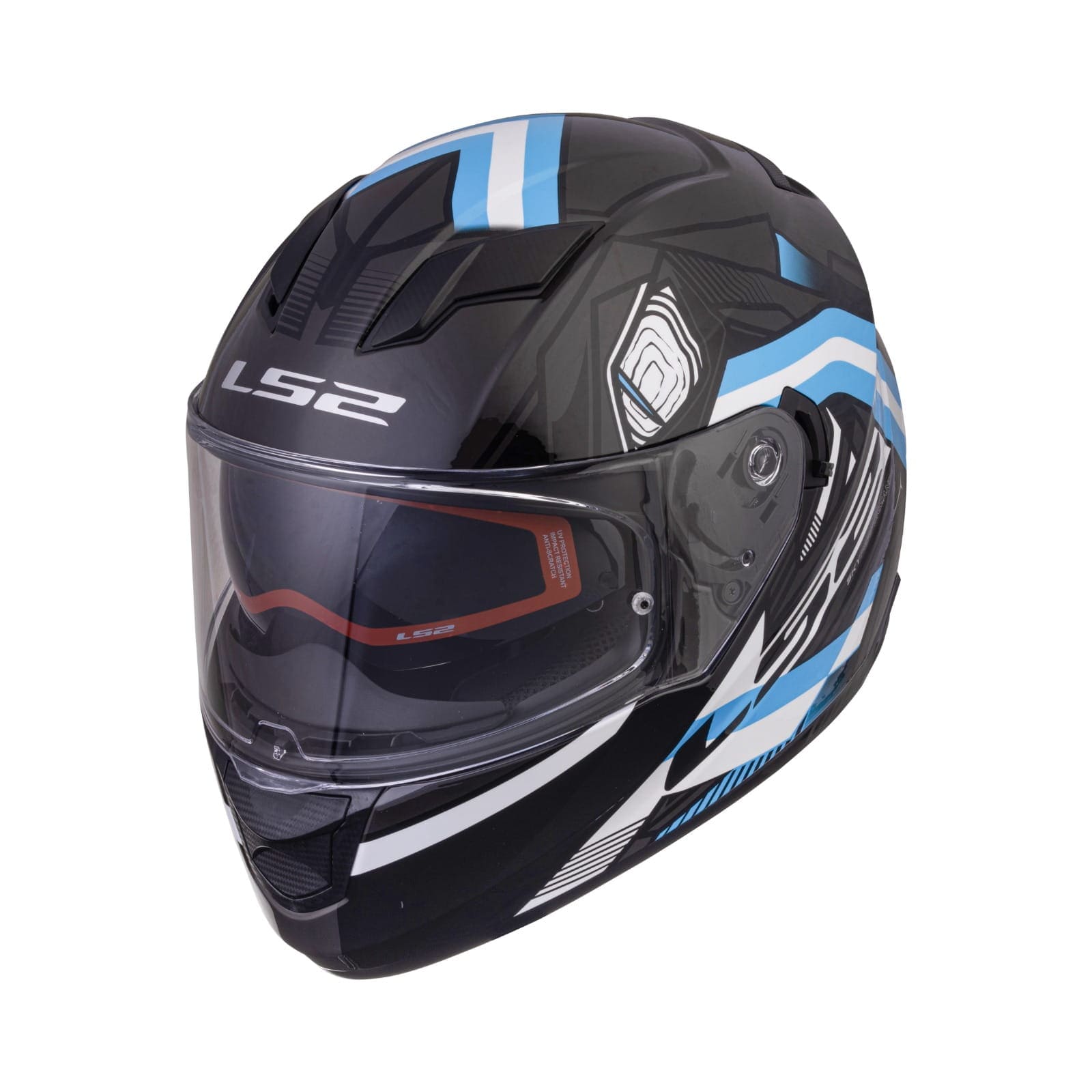 Destination Moto LS2 FF320 STREAM EVO REFLEX HELMET GLOSS BLACK BLUE WITH PINLOCK