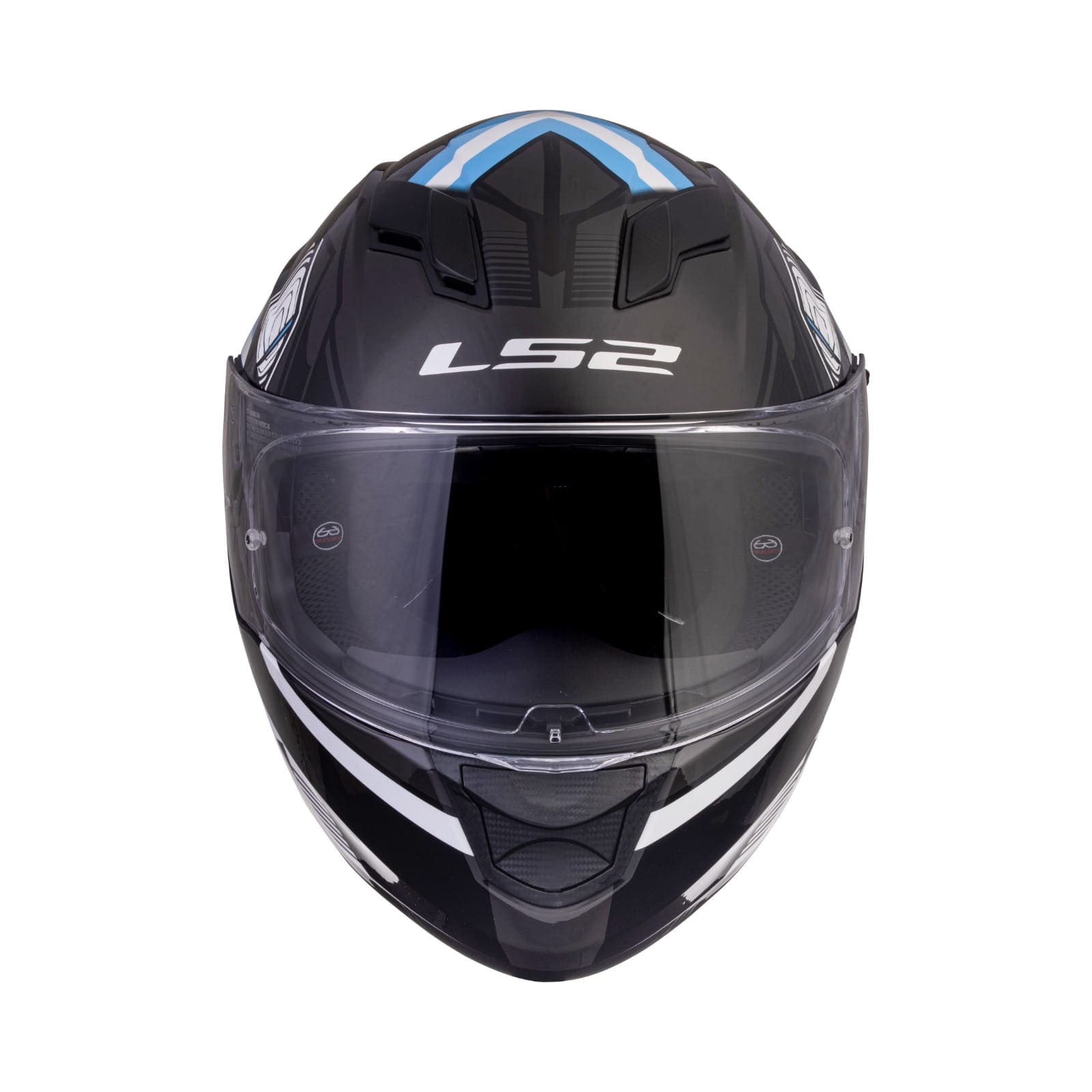 Destination Moto LS2 FF320 STREAM EVO REFLEX HELMET GLOSS BLACK BLUE WITH PINLOCK