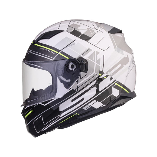 Destination Moto LS2 FF320 STREAM EVO SCAPE HELMET MATT WHITE BLACK 7C WITH PINLOCK