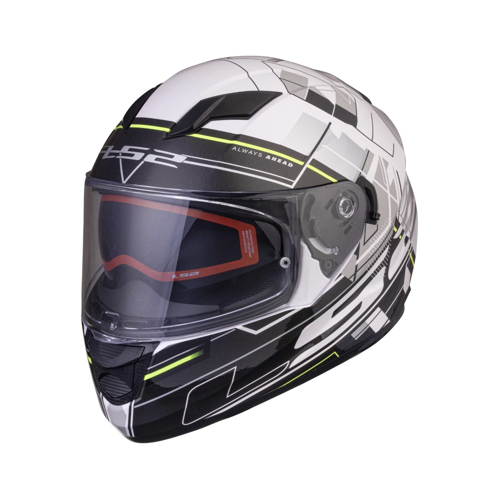 Destination Moto LS2 FF320 STREAM EVO SCAPE HELMET MATT WHITE BLACK 7C WITH PINLOCK