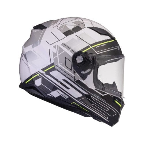 Destination Moto LS2 FF320 STREAM EVO SCAPE HELMET MATT WHITE BLACK 7C WITH PINLOCK