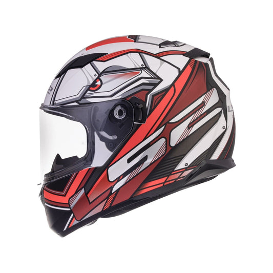 Destination Moto LS2 FF320 STREAM EVO XDRON HELMET MATT WHITE RED WITH PINLOCK