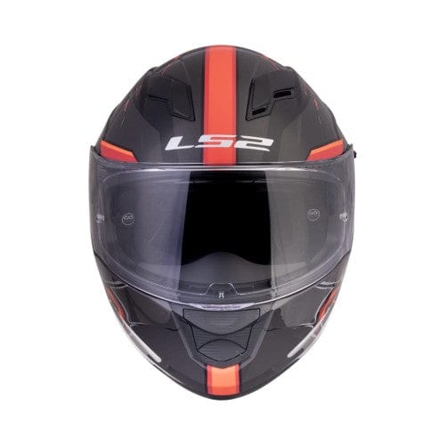 Destination Moto LS2 FF320 STREAM EVO ZUKO HELMET GLOSS BLACK HI-VIZ ORANGE WITH PINLOCK