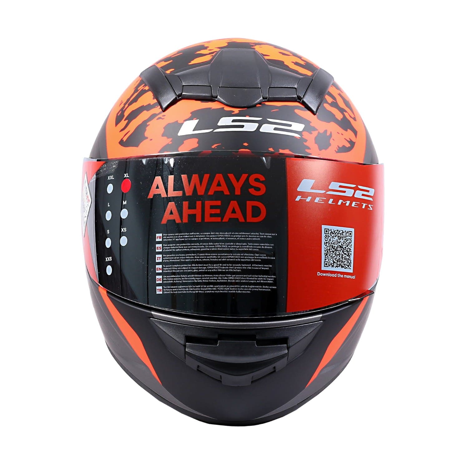 Destination Moto LS2 FF352 AIRFLOW MATT TITANIUM ORANGE HELMET
