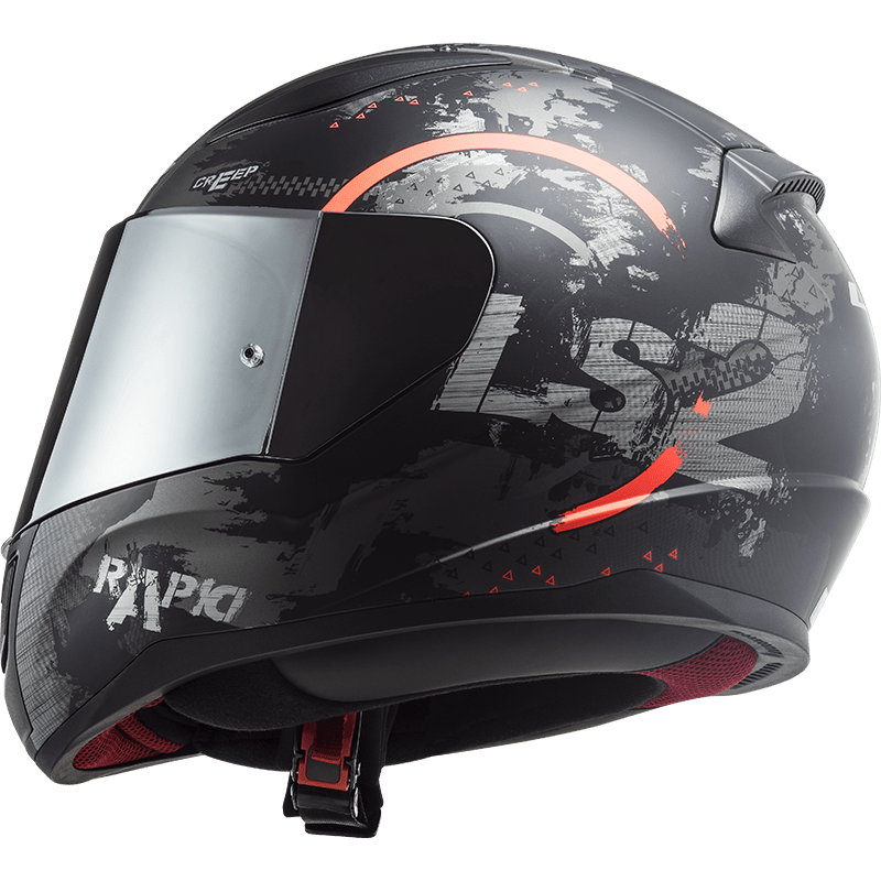 Destination Moto LS2 FF353 RAPID CIRCLE Gloss Titanium Fluro Orange Helmet