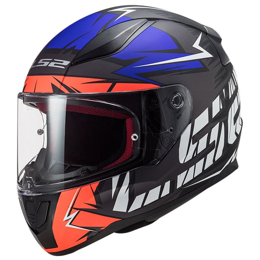 Destination Moto LS2 FF353 RAPID CROMO Gloss Black Fluoro Blue Helmet