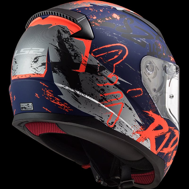 Destination Moto LS2 FF353 RAPID NAUGHTY GLOSS BLACK BLUE ORANGE