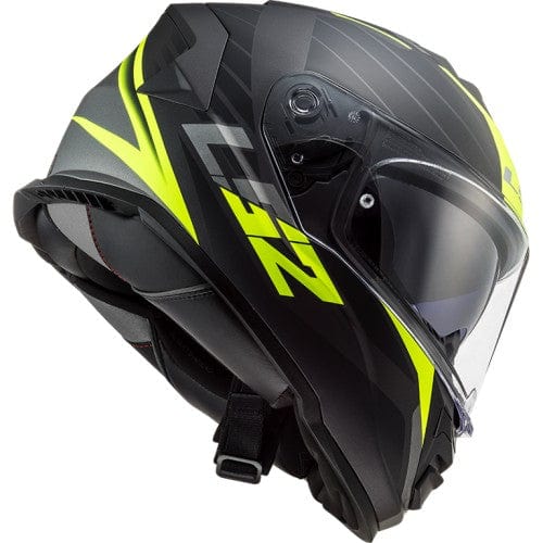 Destination Moto LS2 FF800 Nerve Gloss Black Neon Helmet