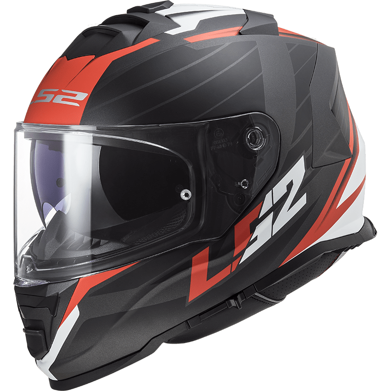 Destination Moto LS2 FF800 Nerve Gloss Black Red Helmet