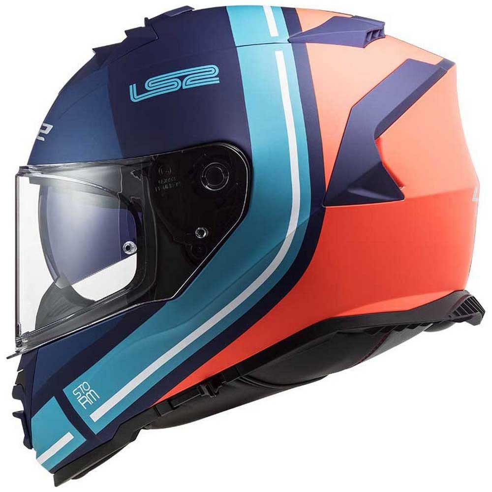 Destination Moto LS2 FF800 Storm Slant Blue Fluoro Orange Matt Helmet