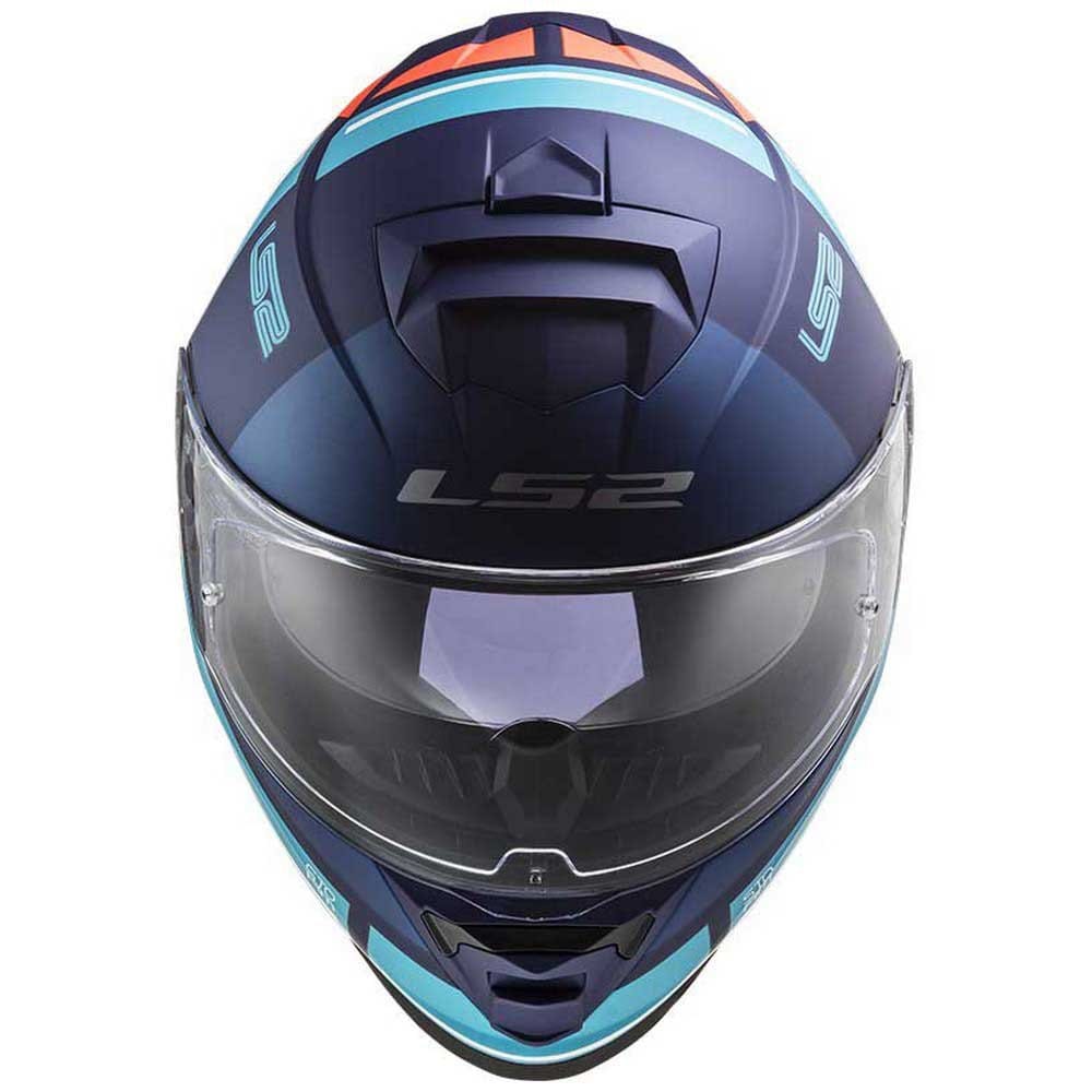 Destination Moto LS2 FF800 Storm Slant Blue Fluoro Orange Matt Helmet