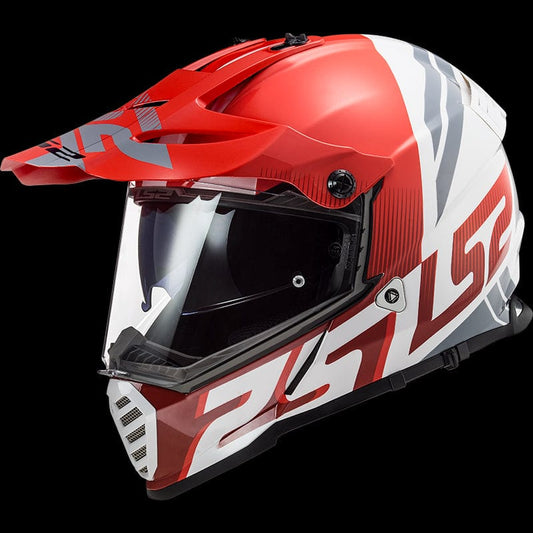 Destination Moto LS2 MX436 PIONEER EVO Evolve Matt Red White Helmet