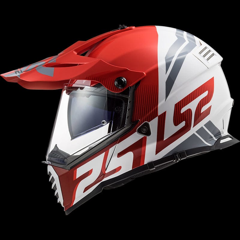 Destination Moto LS2 MX436 PIONEER EVO Evolve Matt Red White Helmet