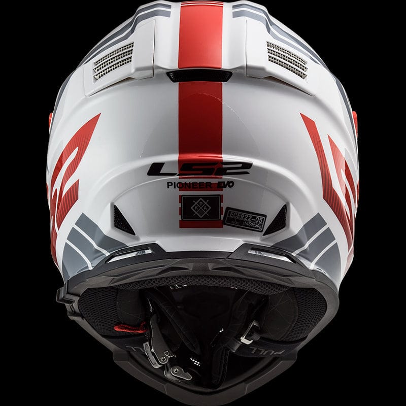Destination Moto LS2 MX436 PIONEER EVO Evolve Matt Red White Helmet