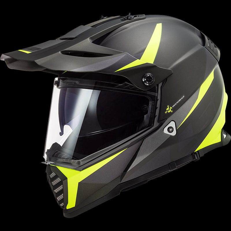 Destination Moto LS2 MX436 PIONEER EVO Router Hi VIz Yellow Helmet