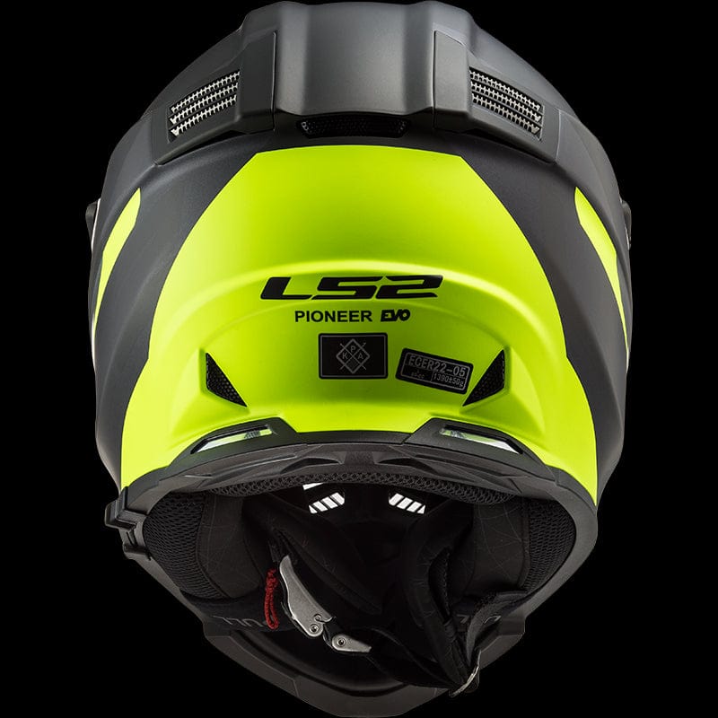 Destination Moto LS2 MX436 PIONEER EVO Router Hi VIz Yellow Helmet