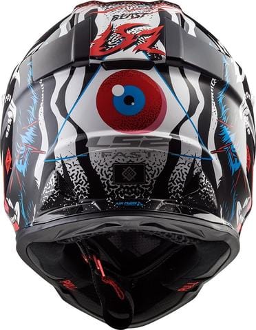 LS2 Offroad Helmet MX437 Fast Beast Matt Black White - Destination Moto