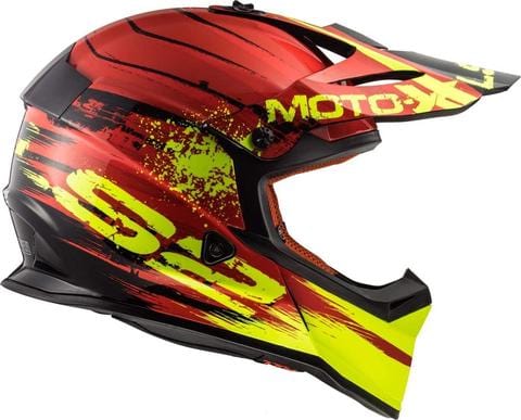 LS2 Offroad Helmet MX437 Fast Gator Matt Red - Destination Moto