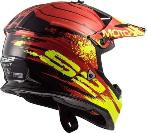 gators motorcycle helmet LS2 Offroad Helmet MX437 Fast Gator Matt Red – Destination Moto