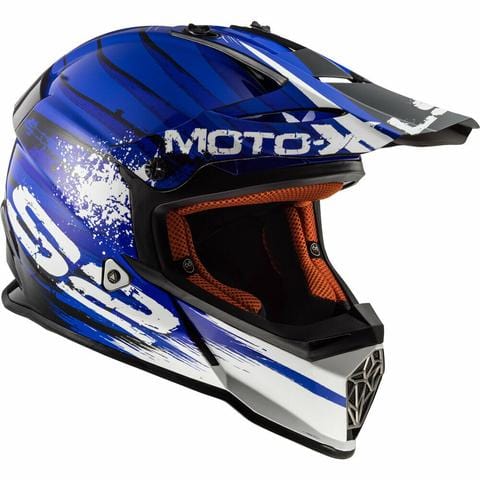 LS2 Offroad Helmet MX437 Matt Blue White - Destination Moto