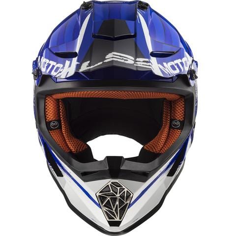 LS2 Offroad Helmet MX437 Matt Blue White - Destination Moto