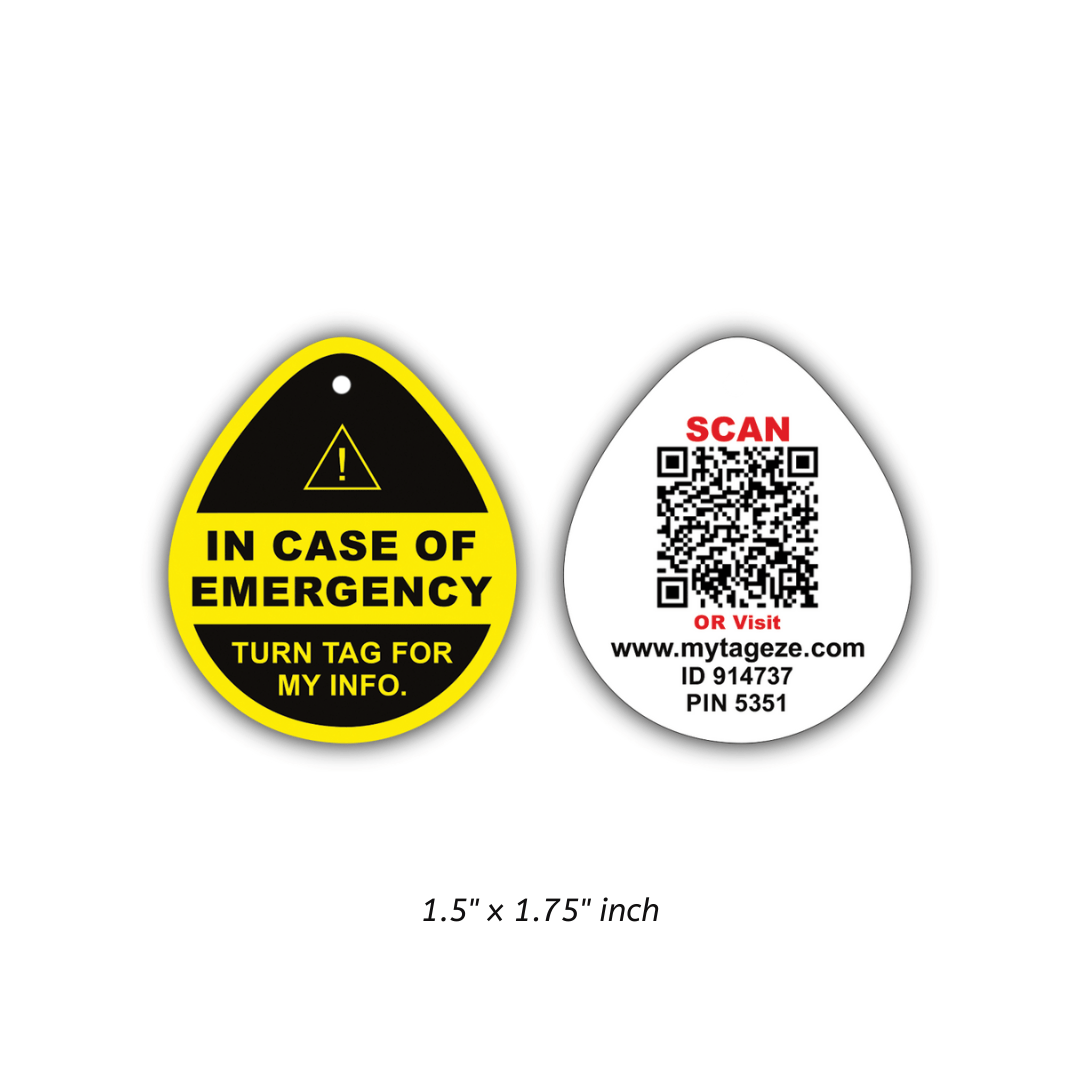 Destination Moto MyTageze Medical ID Keychain