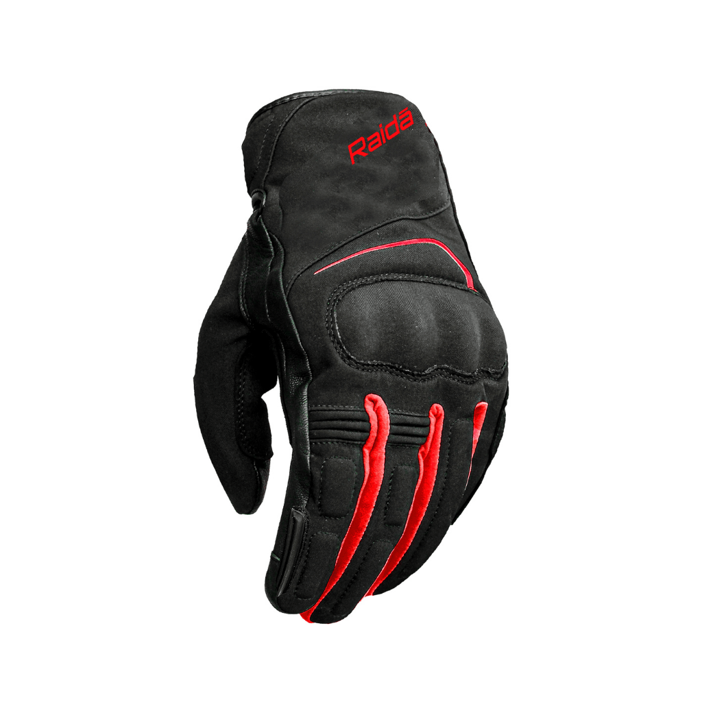 Destination Moto Raida AqDry Waterproof Gloves Black Red